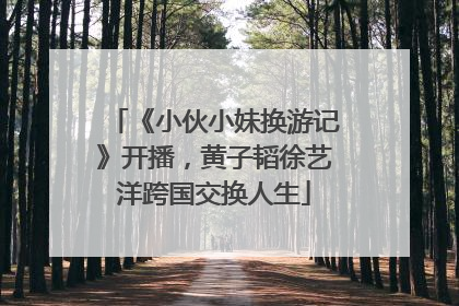 《小伙小妹换游记》开播，黄子韬徐艺洋跨国交换人生