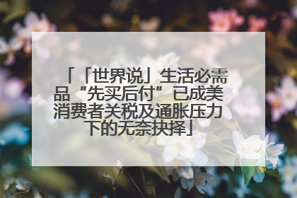 「世界说」生活必需品“先买后付”已成美消费者关税及通胀压力下的无奈抉择