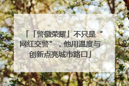 「警徽荣耀」不只是“网红交警”，他用温度与创新点亮城市路口