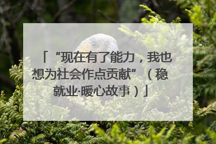 “现在有了能力，我也想为社会作点贡献”（稳就业·暖心故事）