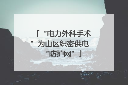 “电力外科手术”为山区织密供电“防护网”