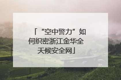 “空中警力”如何织密浙江金华全天候安全网