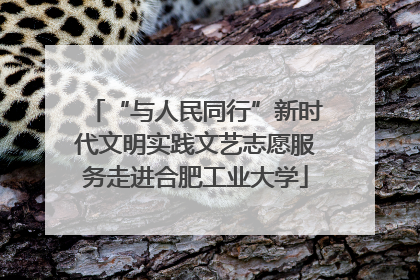 “与人民同行”新时代文明实践文艺志愿服务走进合肥工业大学