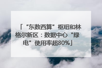 “东数西算”枢纽和林格尔新区：数据中心“绿电”使用率超80%