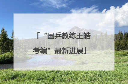 “国乒教练王皓考编”最新进展