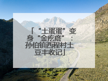 “土蛋蛋”变身“金疙瘩”：孙伯镇西程村土豆丰收记
