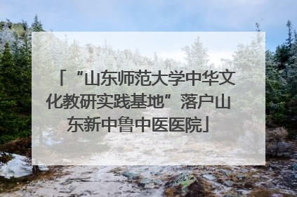 “山东师范大学中华文化教研实践基地”落户山东新中鲁中医医院