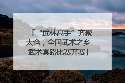 “武林高手”齐聚太仓，全国武术之乡武术套路比赛开赛