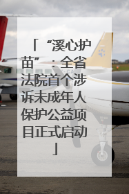 “溪心护苗”：全省法院首个涉诉未成年人保护公益项目正式启动