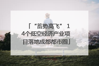 “蓄势高飞” 14个低空经济产业项目落地成都都市圈