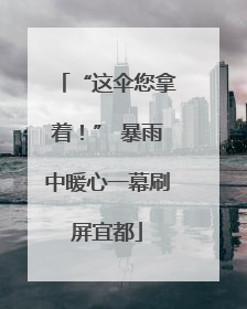 “这伞您拿着！” 暴雨中暖心一幕刷屏宜都