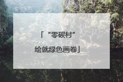 “零碳村” 绘就绿色画卷