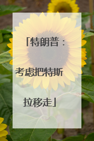 特朗普：考虑把特斯拉移走