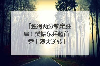 独得两分锁定胜局！樊振东乒超首秀上演大逆转