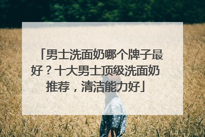 男士洗面奶哪个牌子最好？十大男士顶级洗面奶推荐，清洁能力好