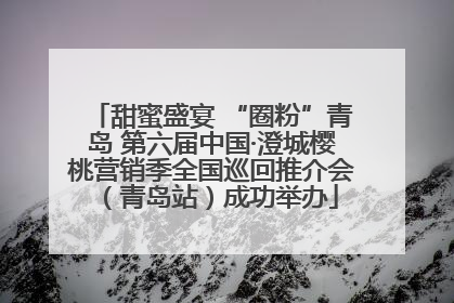 甜蜜盛宴 “圈粉”青岛 第六届中国·澄城樱桃营销季全国巡回推介会（青岛站）成功举办