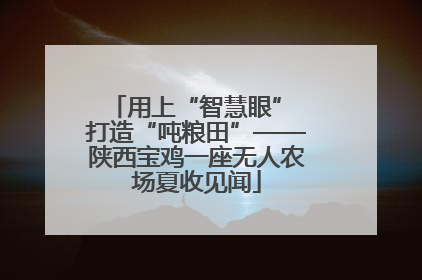 用上“智慧眼” 打造“吨粮田”——陕西宝鸡一座无人农场夏收见闻