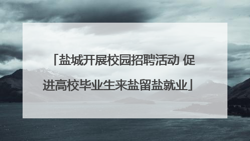 盐城开展校园招聘活动 促进高校毕业生来盐留盐就业