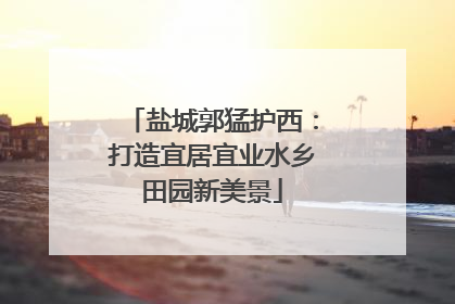 盐城郭猛护西：打造宜居宜业水乡田园新美景
