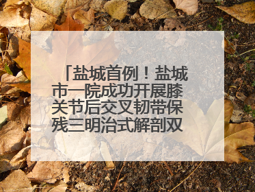 盐城首例！盐城市一院成功开展膝关节后交叉韧带保残三明治式解剖双束重建术