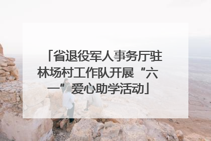 省退役军人事务厅驻林场村工作队开展“六一”爱心助学活动