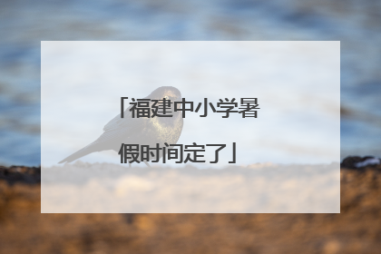 福建中小学暑假时间定了