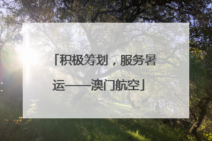 积极筹划，服务暑运——澳门航空