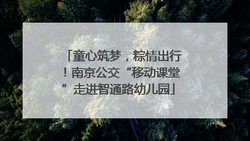 童心筑梦，粽情出行！南京公交“移动课堂”走进智通路幼儿园