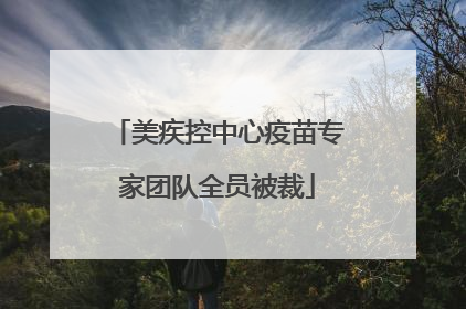 美疾控中心疫苗专家团队全员被裁