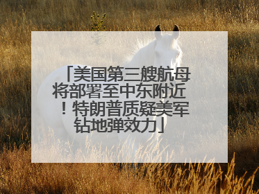美国第三艘航母将部署至中东附近！特朗普质疑美军钻地弹效力
