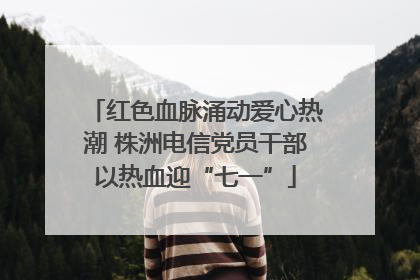 红色血脉涌动爱心热潮 株洲电信党员干部以热血迎“七一”