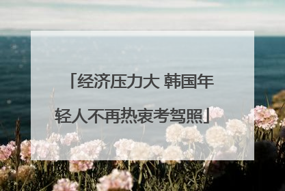 经济压力大 韩国年轻人不再热衷考驾照