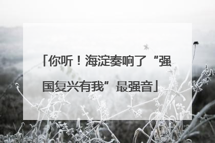 你听！海淀奏响了“强国复兴有我”最强音