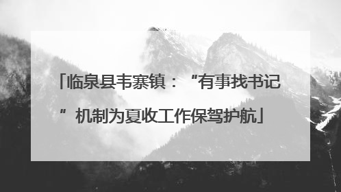 临泉县韦寨镇：“有事找书记”机制为夏收工作保驾护航