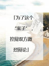 为了这个“案子”，控辩双方激烈辩论