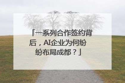 一系列合作签约背后，AI企业为何纷纷布局成都？