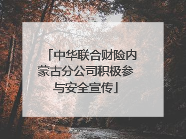 中华联合财险内蒙古分公司积极参与安全宣传