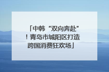 中韩“双向奔赴”！青岛市城阳区打造跨国消费狂欢场
