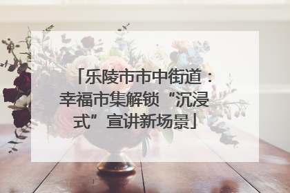 乐陵市市中街道：幸福市集解锁“沉浸式”宣讲新场景