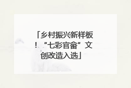 乡村振兴新样板！“七彩官畲”文创改造入选