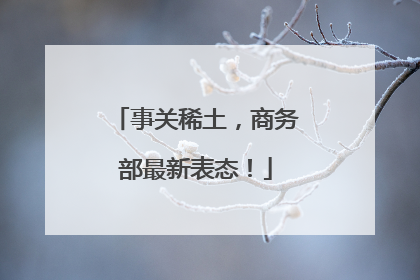 事关稀土，商务部最新表态！