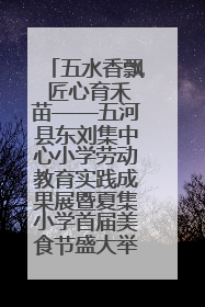 五水香飘 匠心育禾苗——五河县东刘集中心小学劳动教育实践成果展暨夏集小学首届美食节盛大举行