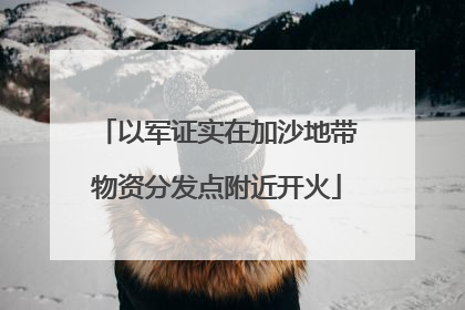 以军证实在加沙地带物资分发点附近开火