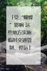 受“蝴蝶”影响 这些地方实施临时交通管制、停运