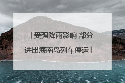 受强降雨影响 部分进出海南岛列车停运