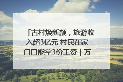 古村焕新颜，旅游收入超3亿元 村民在家门口能拿3份工资｜万千气象看四川