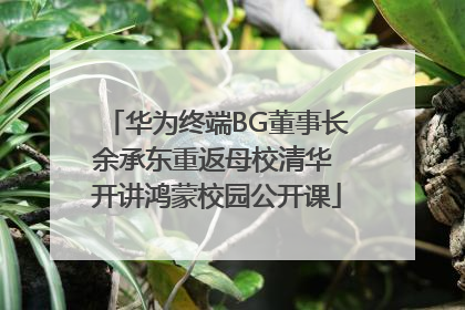 华为终端BG董事长余承东重返母校清华 开讲鸿蒙校园公开课