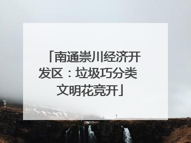 南通崇川经济开发区：垃圾巧分类 文明花竞开