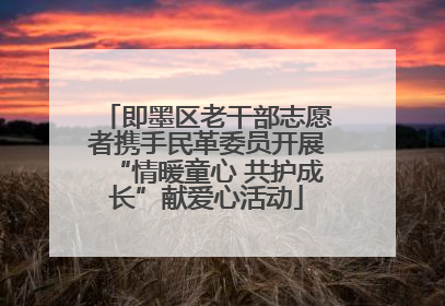 即墨区老干部志愿者携手民革委员开展“情暖童心 共护成长”献爱心活动