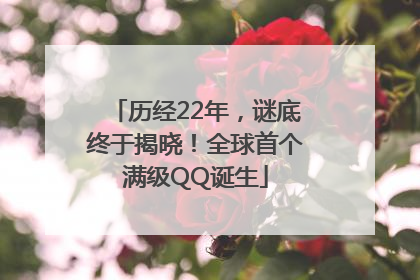历经22年，谜底终于揭晓！全球首个满级QQ诞生